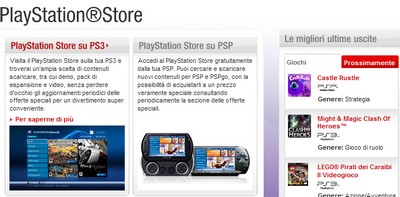 PlayStation Store, la home: il servizio è ancora chiuso