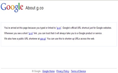 Google acquista "G.co", la pagina di atterraggio