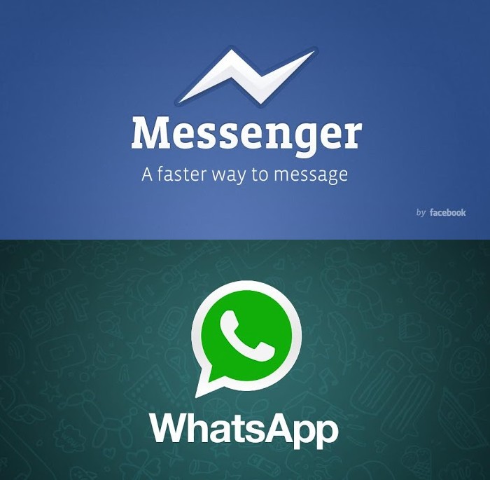 Facebook Messenger e WhatsApp