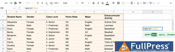 google sheets query 2